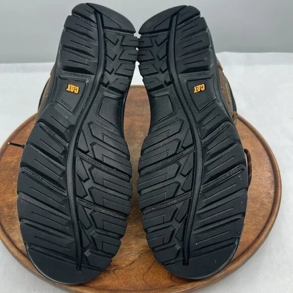 NEW CAT Threshold Work Boots Size 11 Steel Toe Waterproof Slip Resistant Ankle - Picture 2 of 12